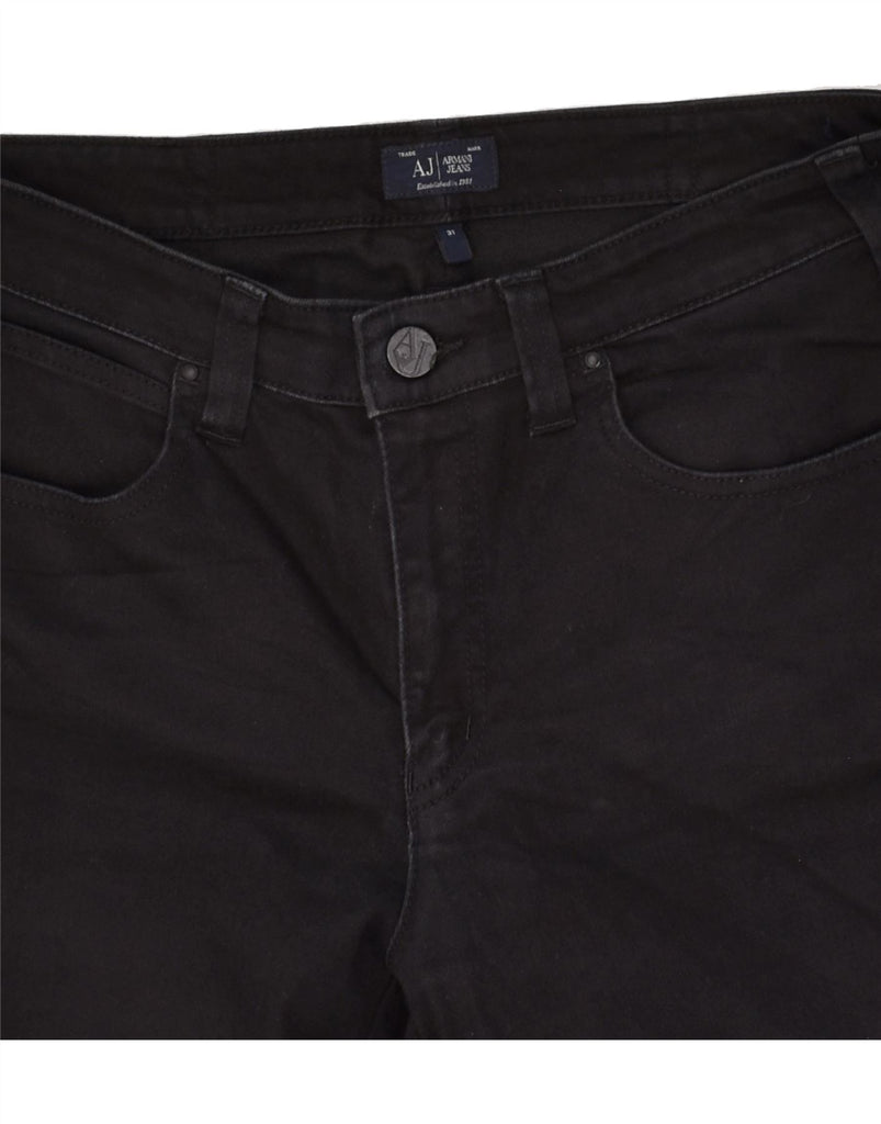 ARMANI Mens Slim Jeans W31 L35 Black Cotton | Vintage Armani | Thrift | Second-Hand Armani | Used Clothing | Messina Hembry 