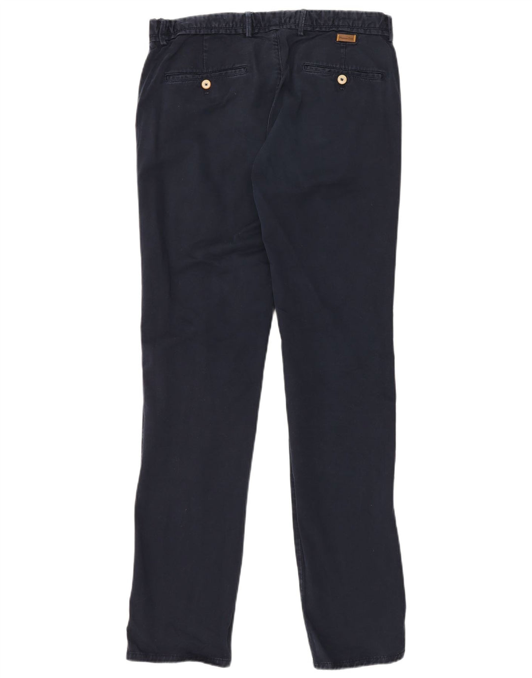 MASSIMO DUTTI Mens Slim Fit Chino Trousers EU 42 Large W32 L34 Navy Blue
