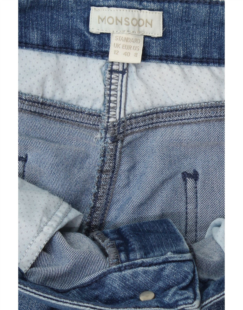 MONSOON Womens Cropped Jeans UK 12 Medium W34 L24 Blue Cotton Vintage Monsoon and Second-Hand Monsoon from Messina Hembry 