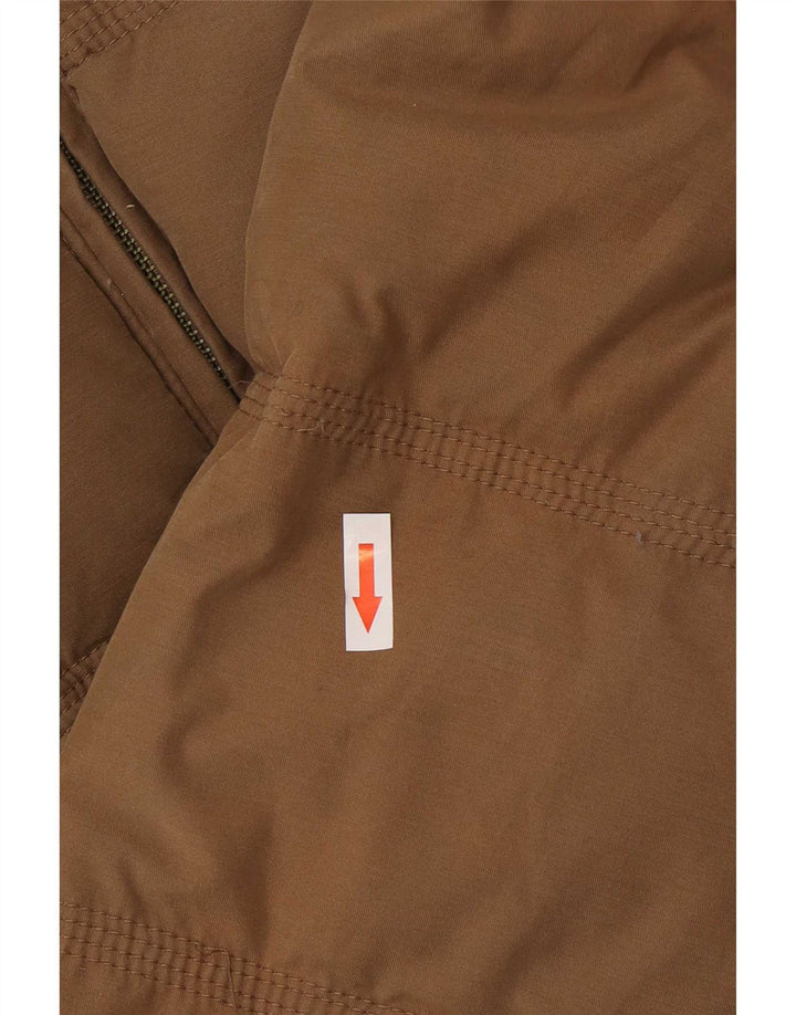 Timberland Womens Padded Jacket UK 12 Medium  Brown Cotton