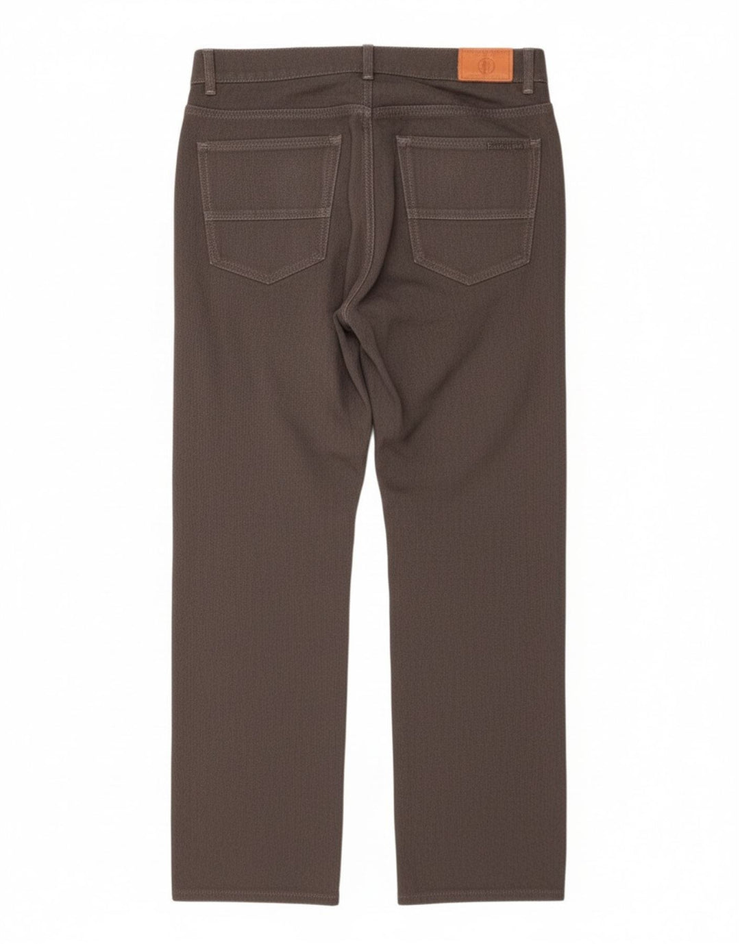 Trussardi Womens Straight Casual Trousers W33 L29 Grey Polyester