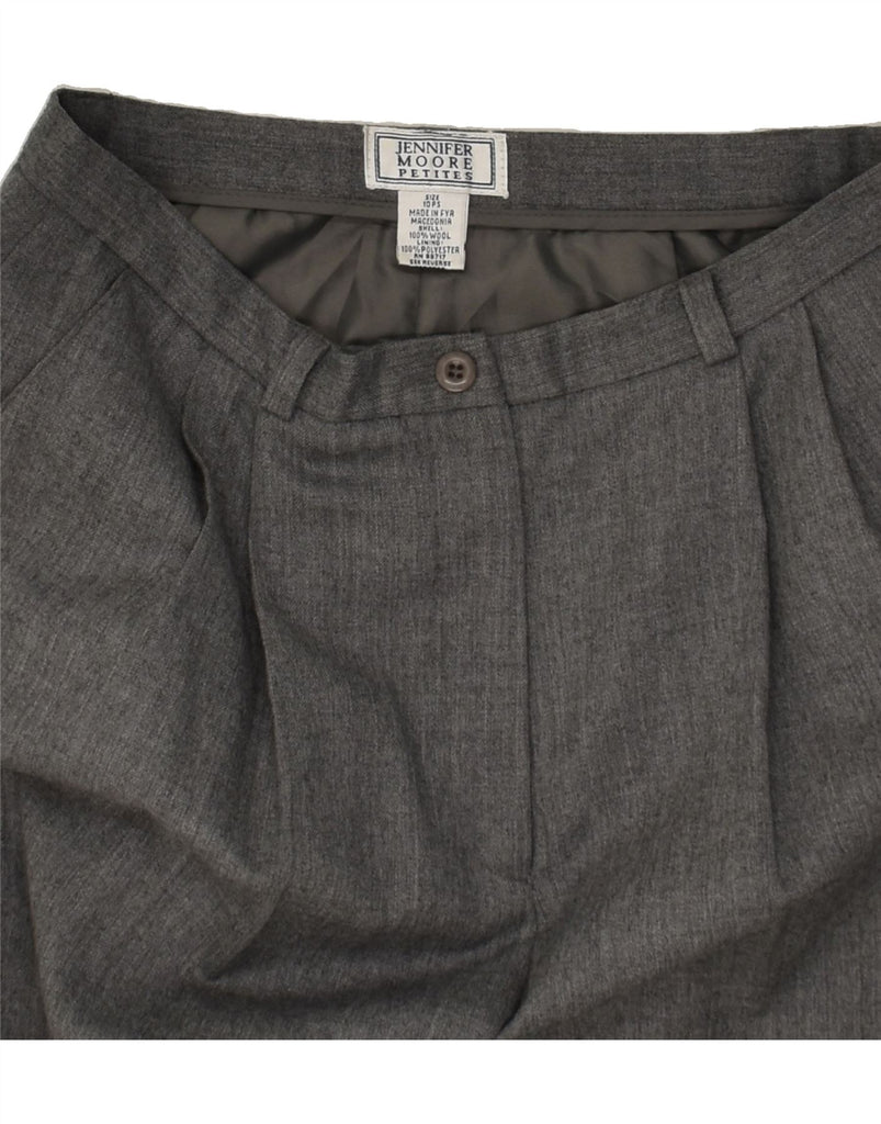 VINTAGE Womens Pegged Chino Trousers US 10 Large W28 L29  Grey Wool | Vintage Vintage | Thrift | Second-Hand Vintage | Used Clothing | Messina Hembry 