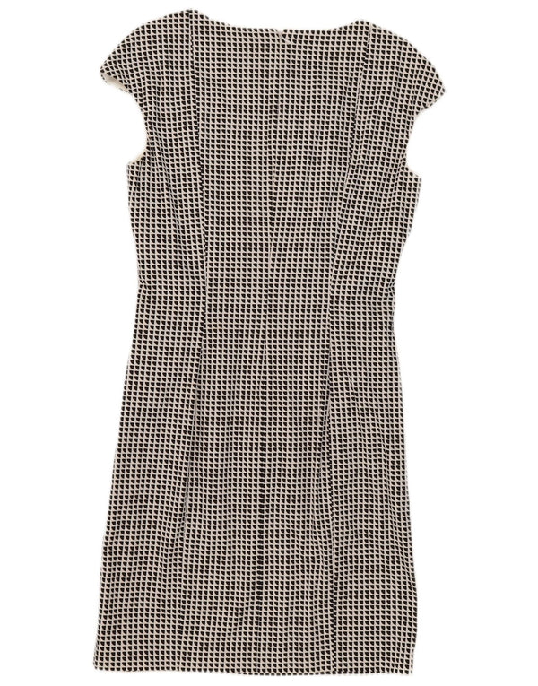 Armani Jeans Womens Sheath Dress IT 48 XL White Geometric Cotton