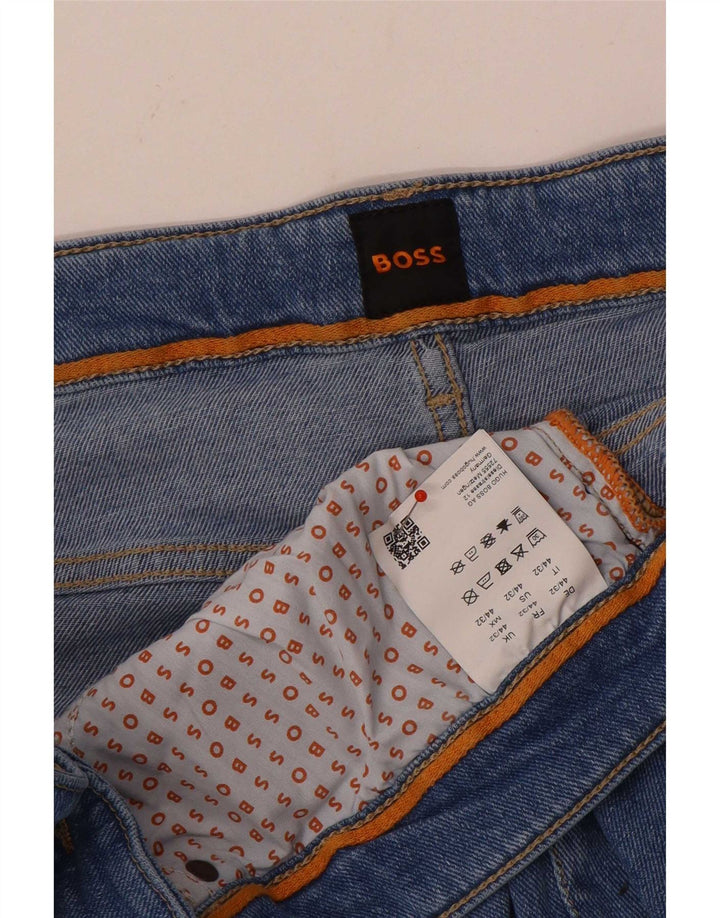 Hugo Boss Mens Straight Jeans W44 L32 Blue Cotton