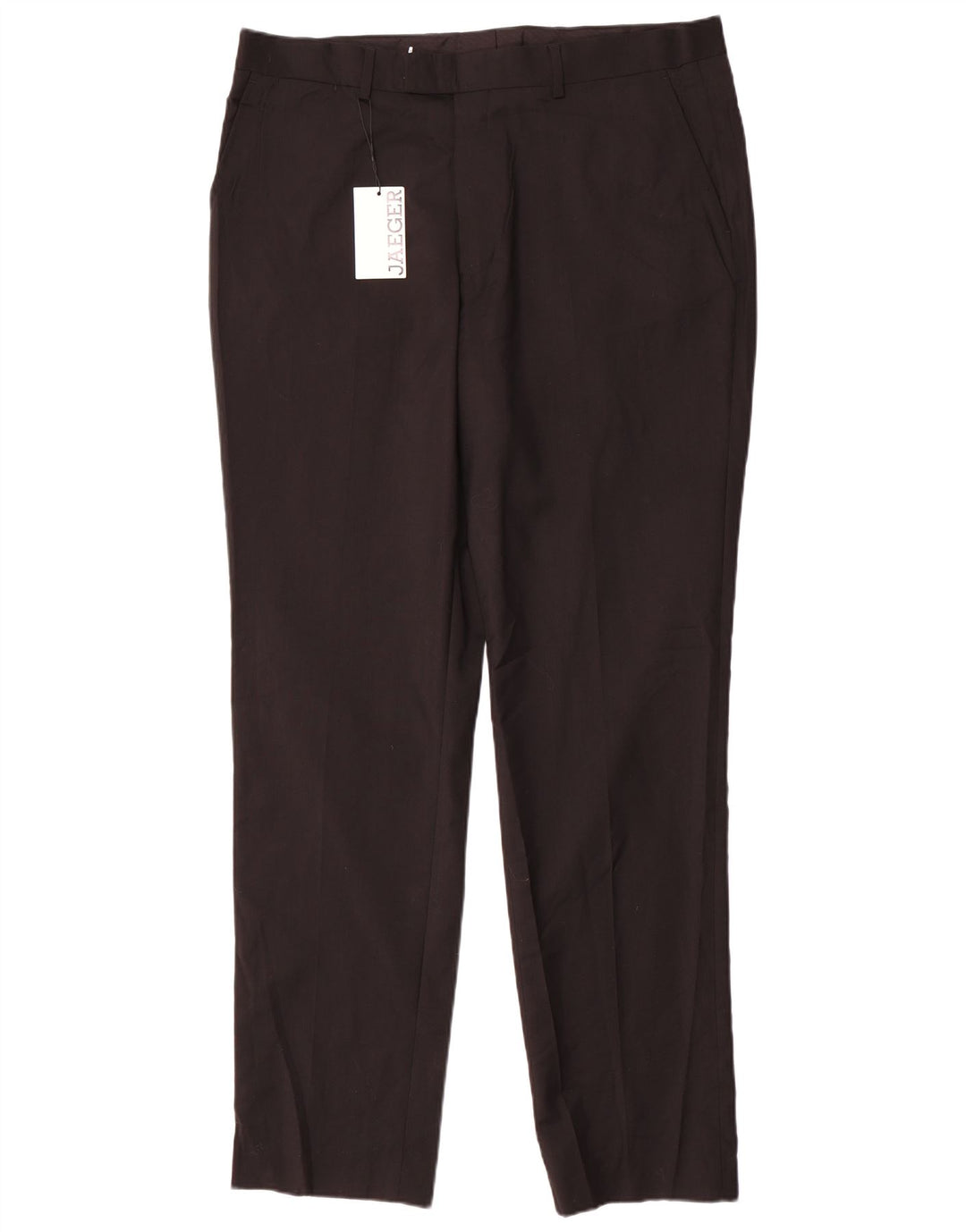 Jaeger Mens Slim Casual Trousers W38 L33 Black Wool