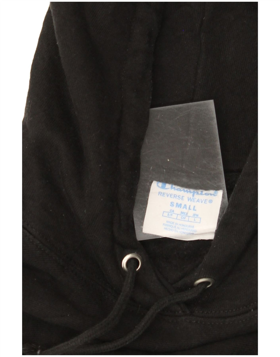 CHAMPION Womens Reverse Weave Oversized Hoodie Jumper UK 10 Small Black