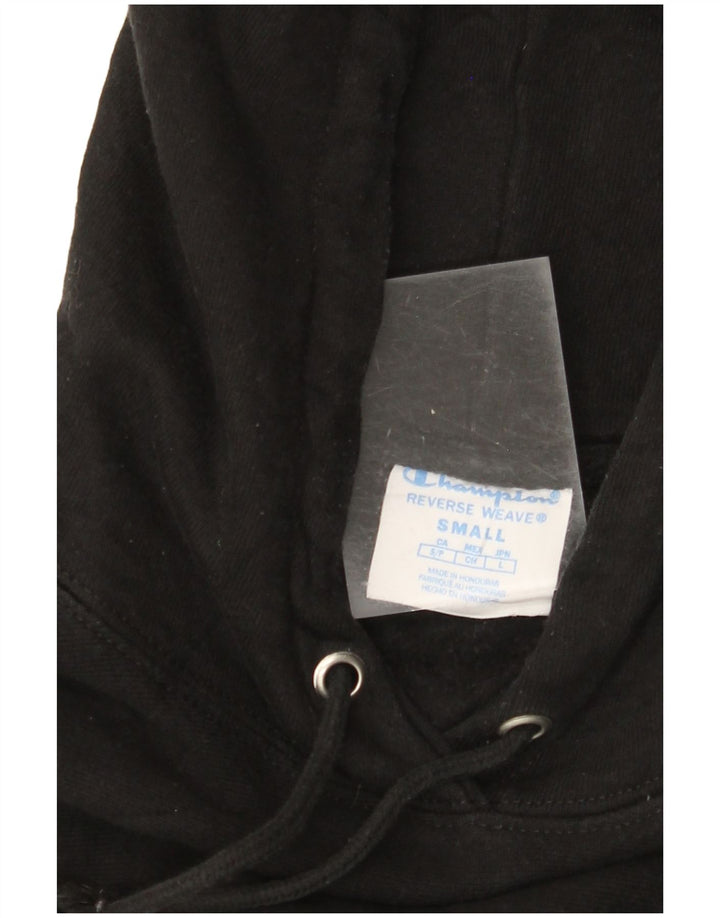 CHAMPION Womens Reverse Weave Oversized Hoodie Jumper UK 10 Small Black