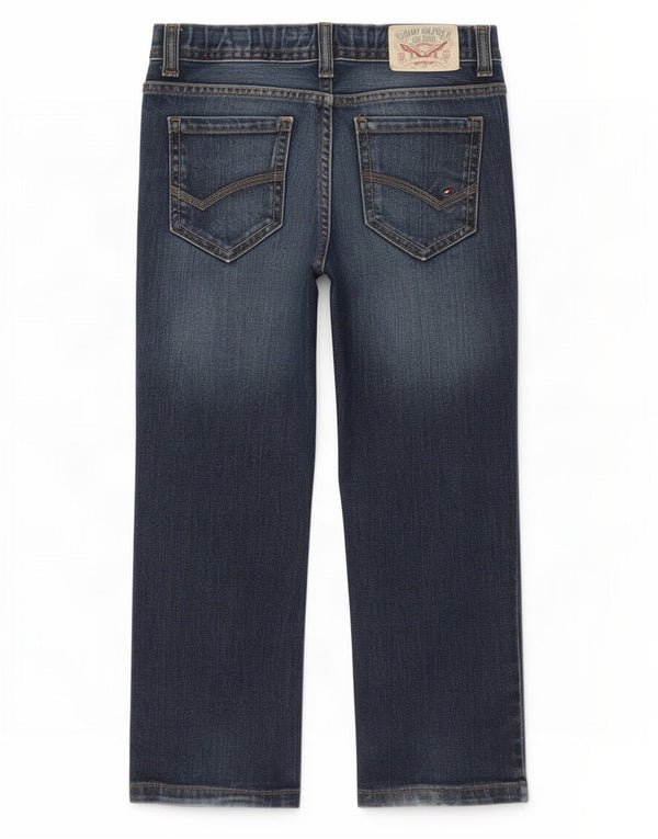 Tommy Hilfiger Boys Straight Jeans 4-5 Years W22 L18 Blue Cotton