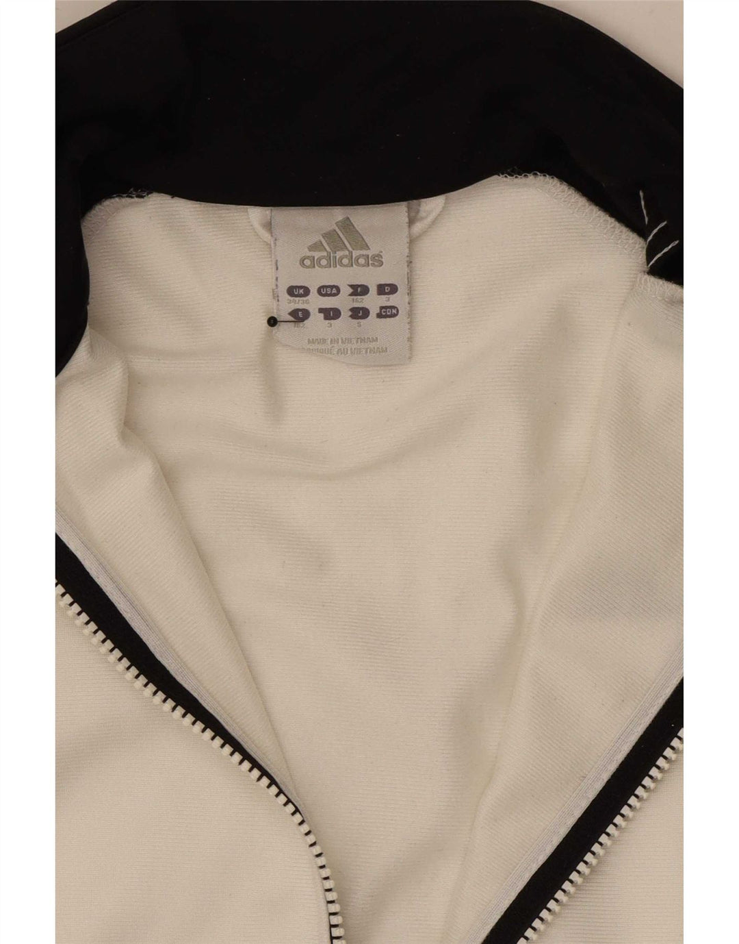 Adidas Mens Tracksuit Top Jacket UK 34/36 Small White Colourblock