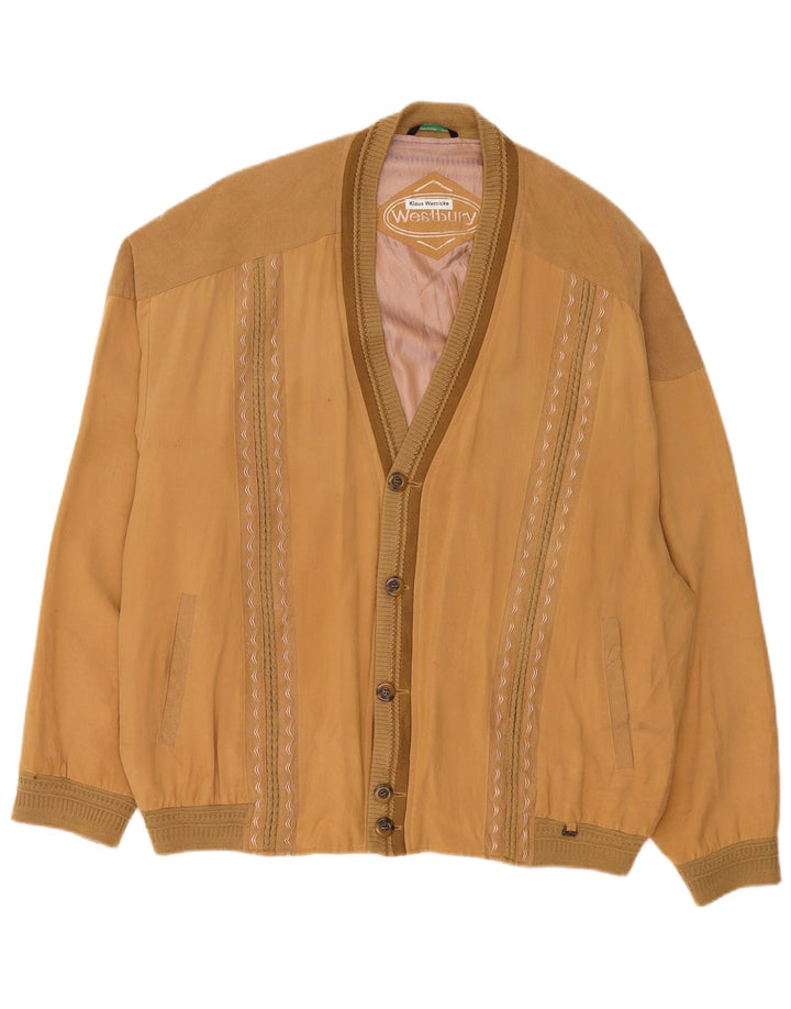 WESTBURY Mens Bomber Jacket UK 44 2XL Beige