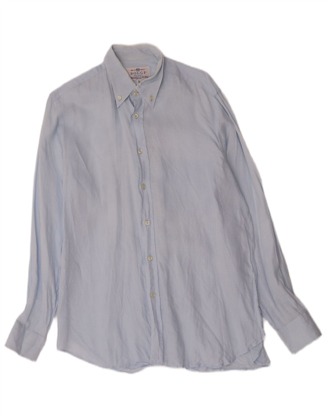 Boggi Mens Shirt Size 39 15 1/2 Medium Blue