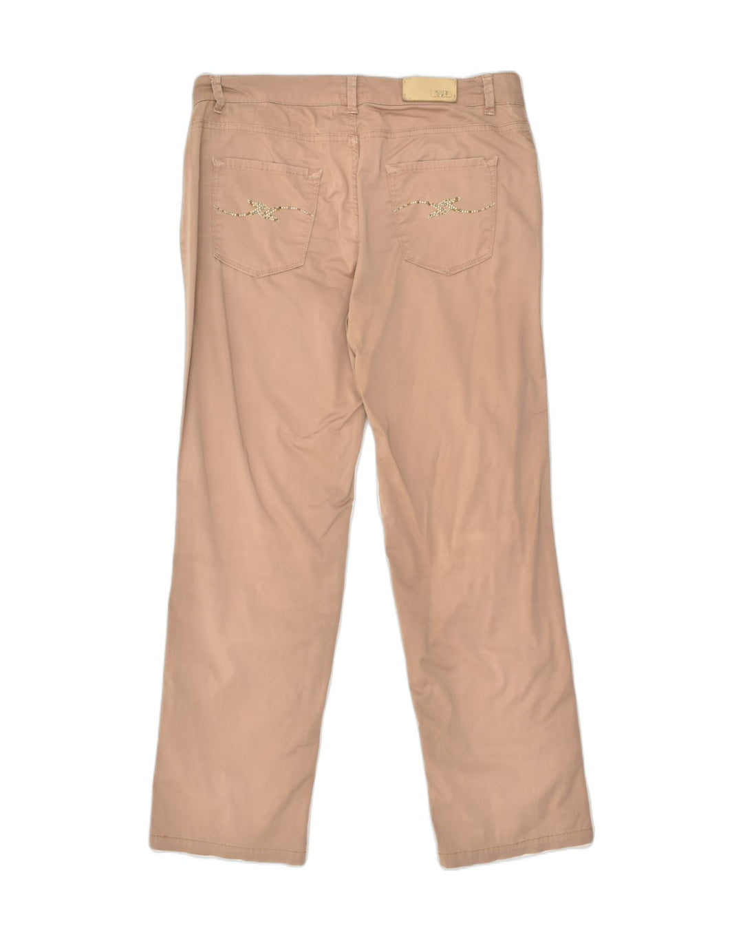 TRUSSARDI Womens Straight Casual Trousers W34 L32 Brown | Vintage Trussardi | Thrift | Second-Hand Trussardi | Used Clothing | Messina Hembry 