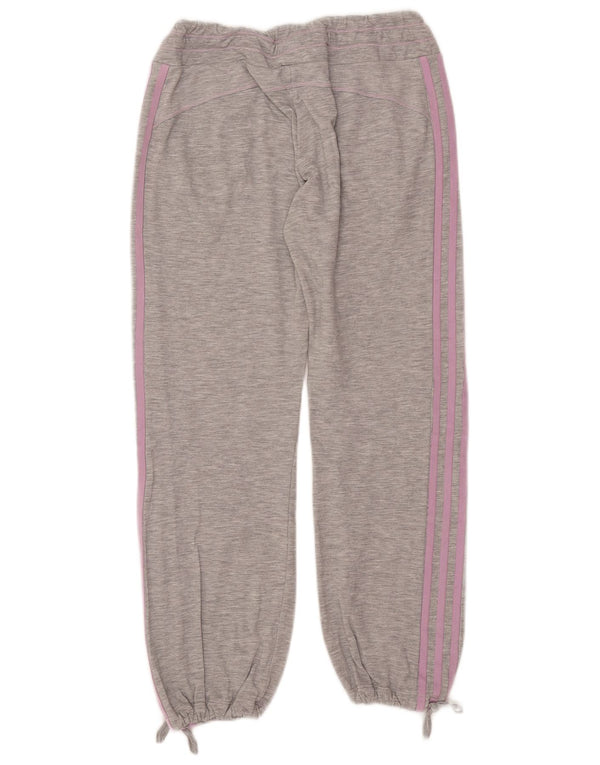 Adidas Womens Tracksuit Trousers Joggers UK 10 Small Grey Polyester