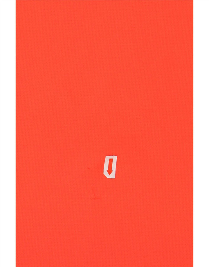 ADIDAS Boys Climalite T-Shirt Top 15-16 Years Orange Colourblock Polyester