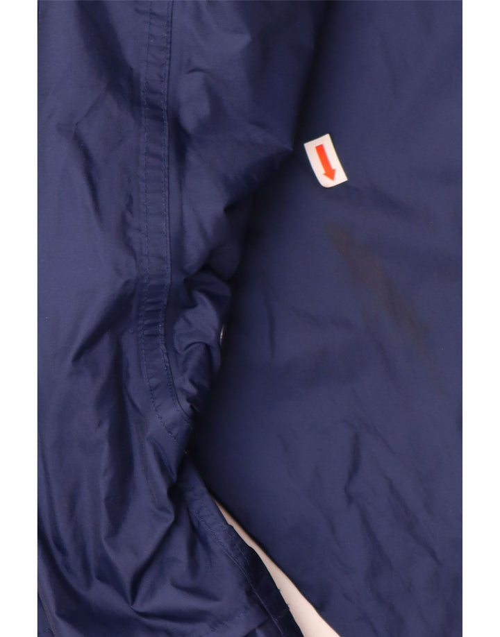 ADIDAS Mens Graphic Rain Jacket UK 40/42 Medium Navy Blue Polyamide