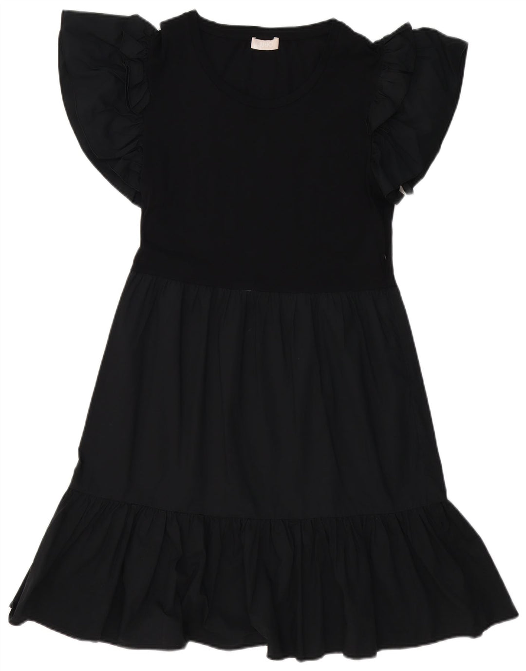 Liu Jo Womens A-Line Dress UK 12 Medium Black Cotton