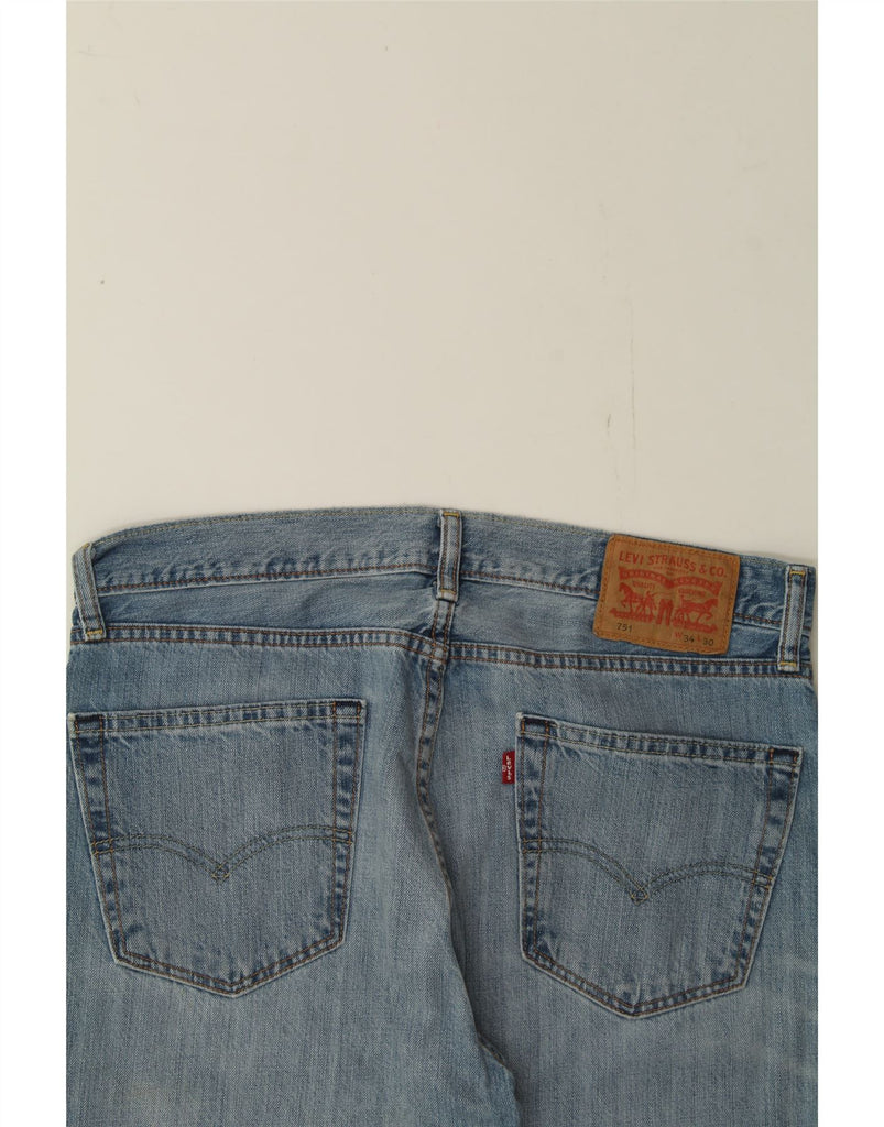 LEVI'S Mens 751 Straight Jeans W34 L30 Blue Cotton Vintage Levi's and Second-Hand Levi's from Messina Hembry 