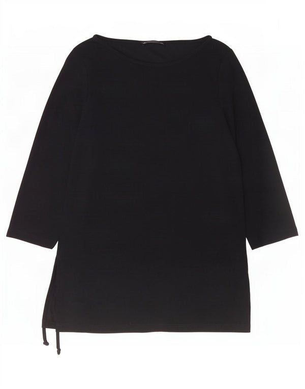 Marina Rinaldi Womens Top 3/4 Sleeve UK 14 Medium Black Viscose