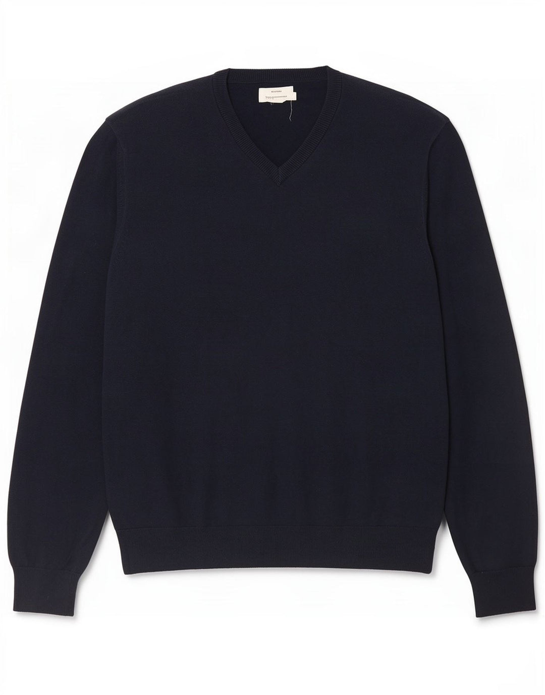 Marks & Spencer Mens V-Neck Jumper Sweater XL Navy Blue Cotton