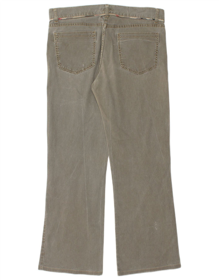 BURBERRY Womens Straight Jeans UK 10 Small W32 L29 Khaki Cotton