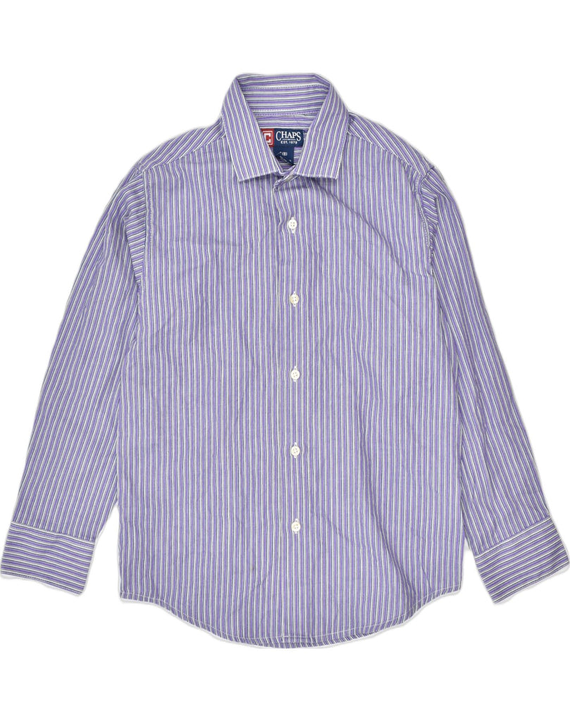 CHAPS Boys Shirt 7-8 Years Small Purple Striped Cotton | Vintage | Thrift | Second-Hand | Used Clothing | Messina Hembry 