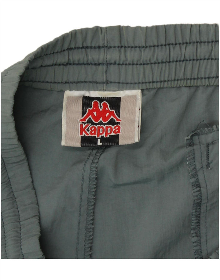 Kappa Mens Tracksuit Trousers Large  Grey Nylon