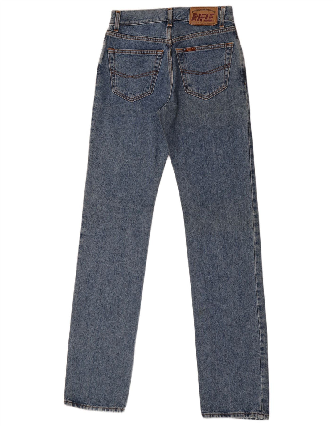 Rifle Womens Straight Jeans W28 L34 Blue Cotton