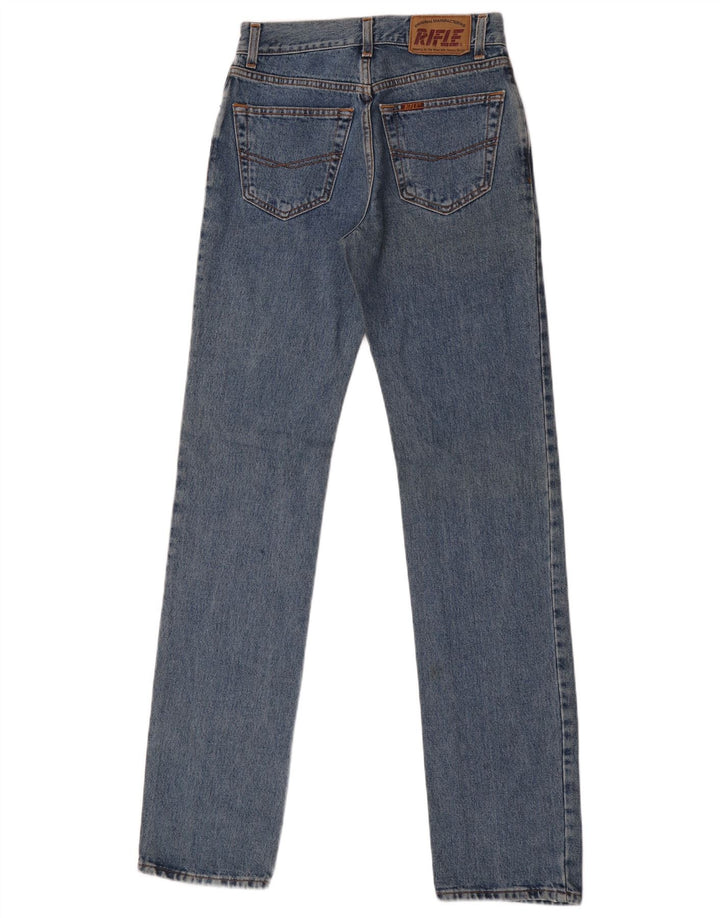 Rifle Womens Straight Jeans W28 L34 Blue Cotton