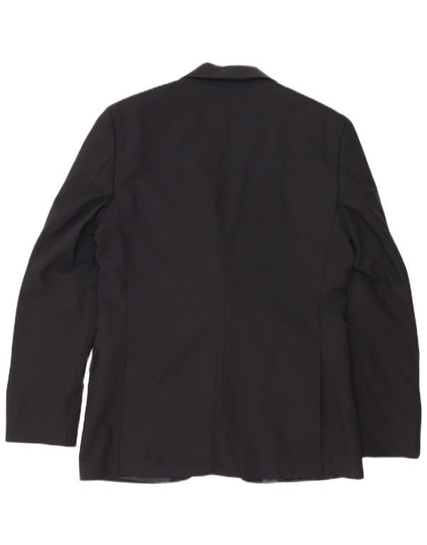 Ted Baker Mens 2 Button Regular Fit Blazer Jacket UK 38 Medium Black Cotton
