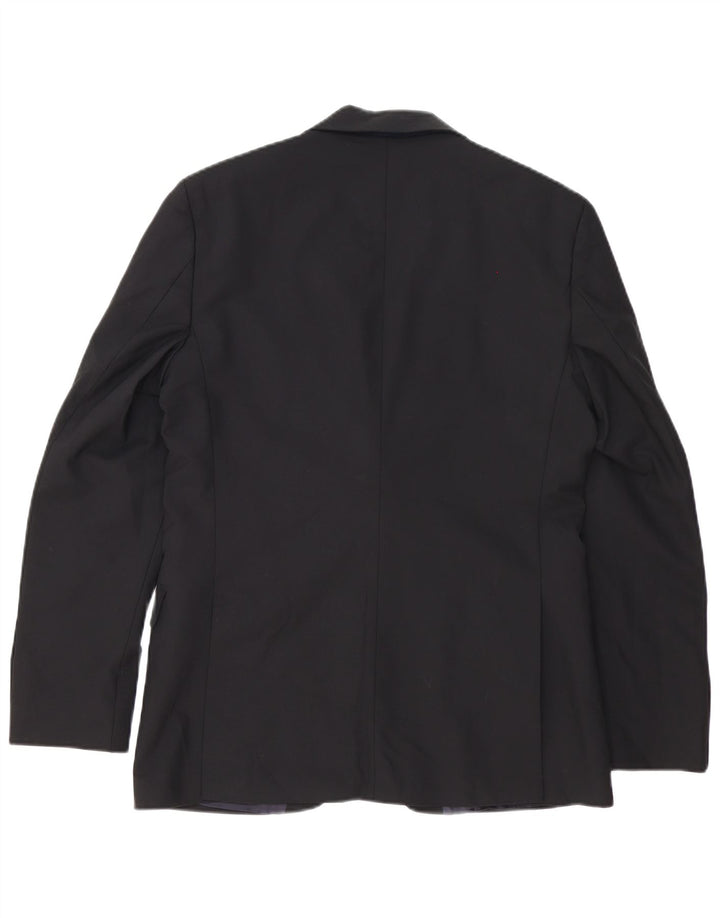 Ted Baker Mens 2 Button Regular Fit Blazer Jacket UK 38 Medium Black Cotton