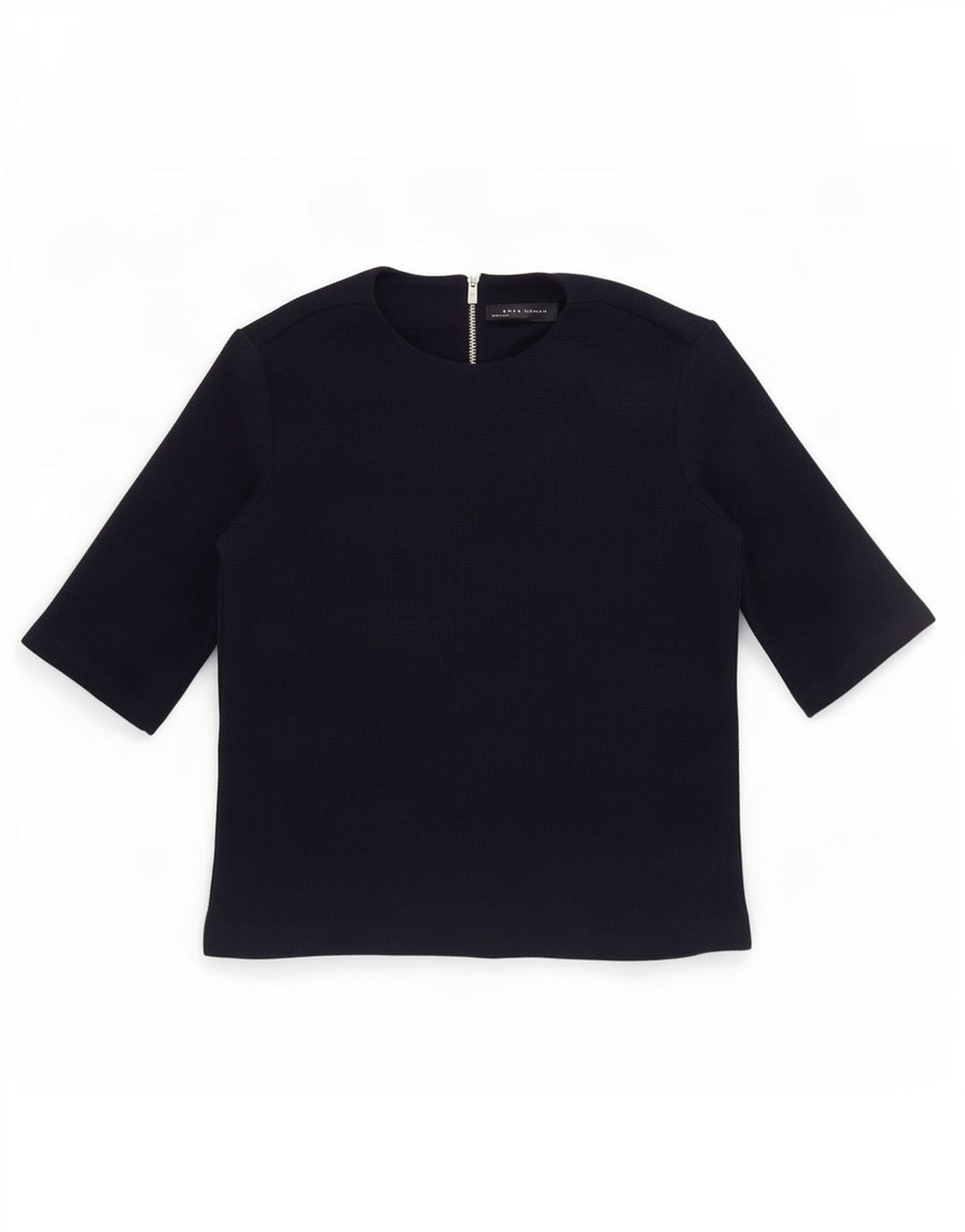 Zara Womens Blouse Top UK 10 Small Navy Blue