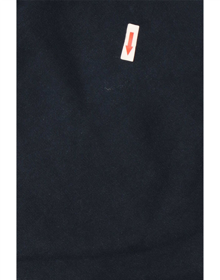North Sails Mens Zip Neck Sweatshirt Jumper XL Navy Blue Cotton