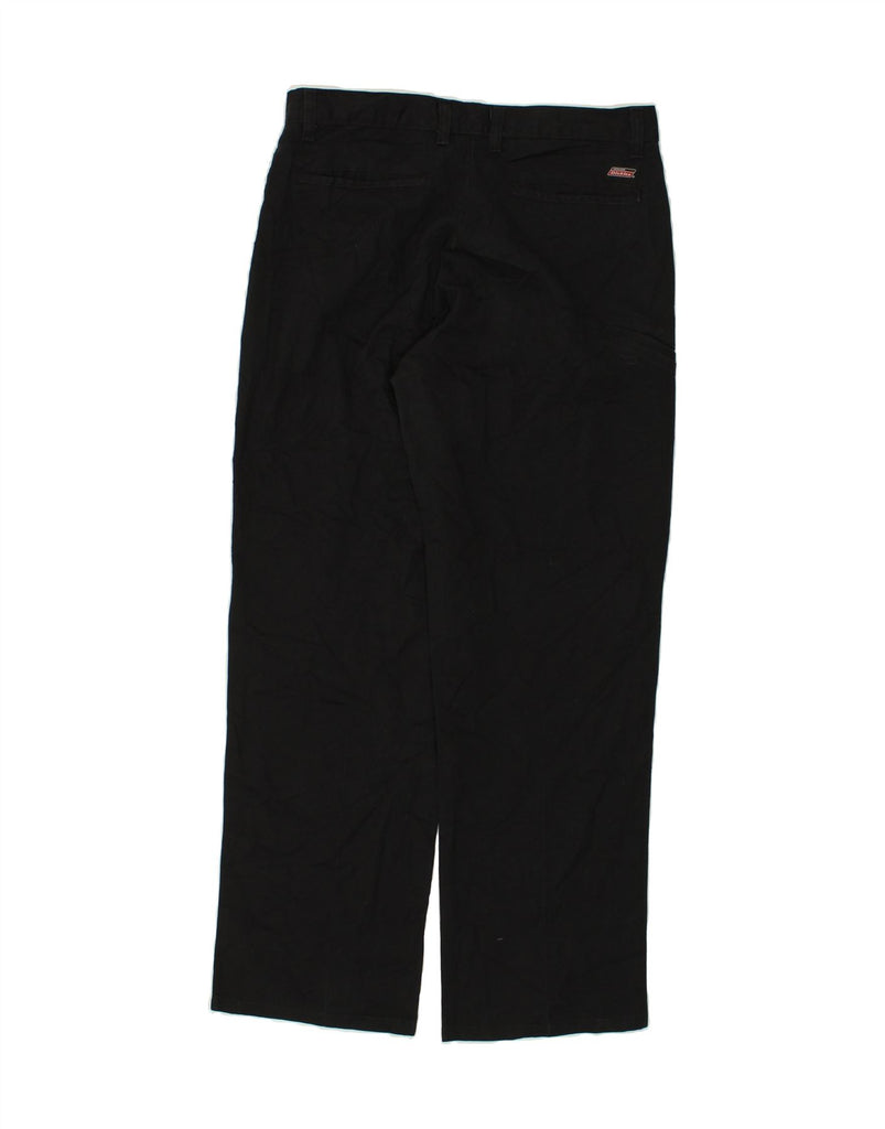 DICKIES Mens Straight Chino Trousers W32 L30 Black Polyester | Vintage Dickies | Thrift | Second-Hand Dickies | Used Clothing | Messina Hembry 