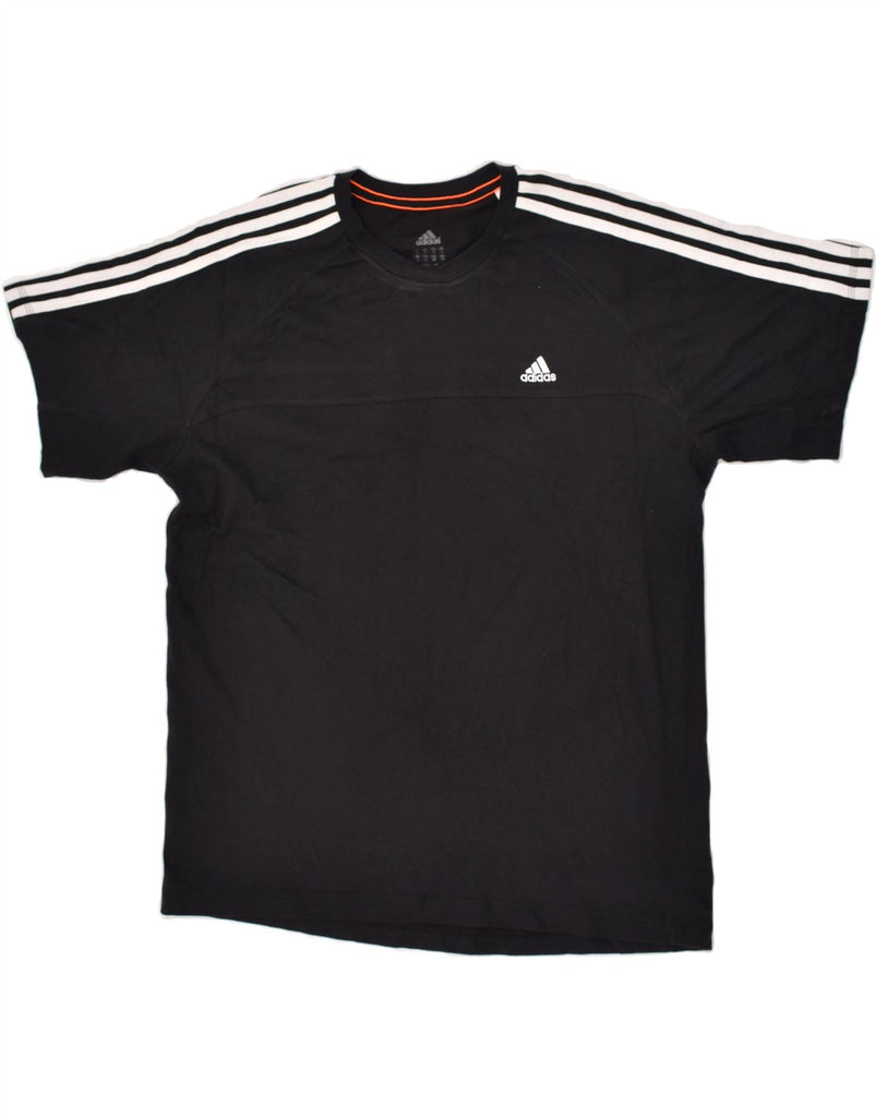 ADIDAS Mens Climalite T-Shirt Top Large Black Cotton | Vintage Adidas | Thrift | Second-Hand Adidas | Used Clothing | Messina Hembry 