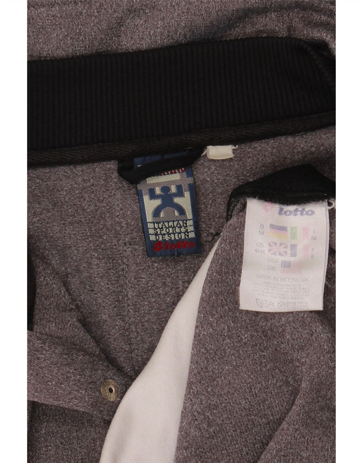Lotto Mens Tracksuit Top Jacket UK 44/46 2XL Grey Colourblock Polyester