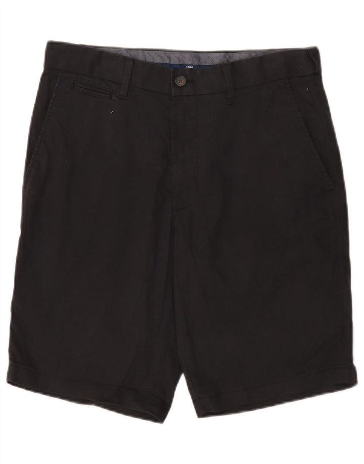 Marks & Spencer Mens Chino Shorts W30 Medium Black Cotton