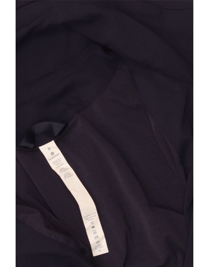 Lululemon Womens Hooded Windbreaker Jacket US 8 Medium Navy Blue Nylon