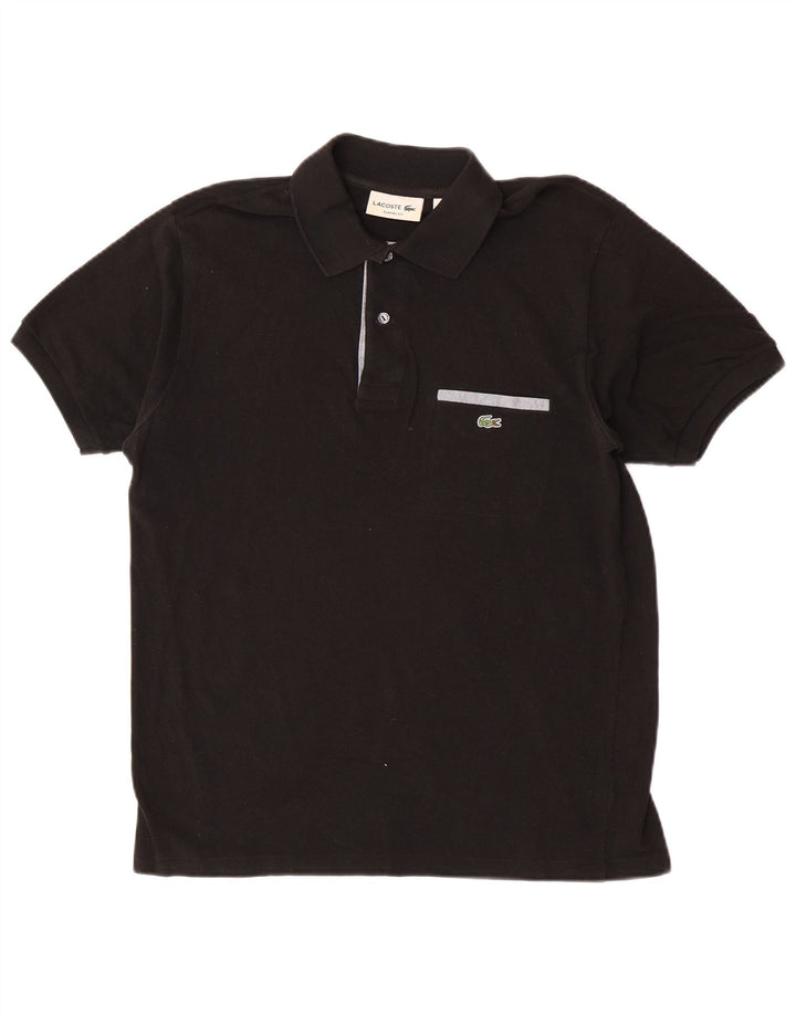 Lacoste Mens Classic Fit Polo Shirt Size 4 Medium Black Cotton