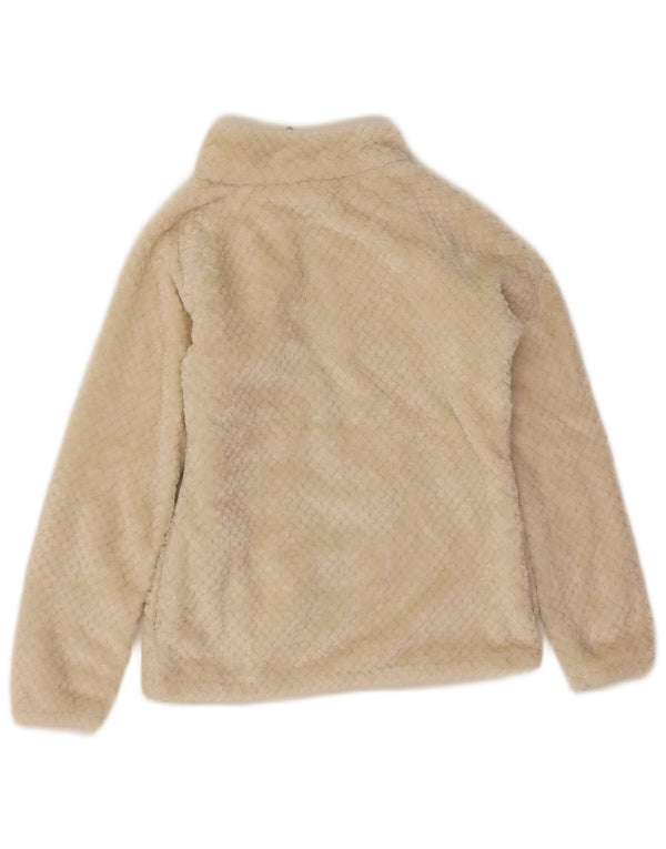 Columbia Girls Fleece Jacket 14-15 Years Large Off White Polyester