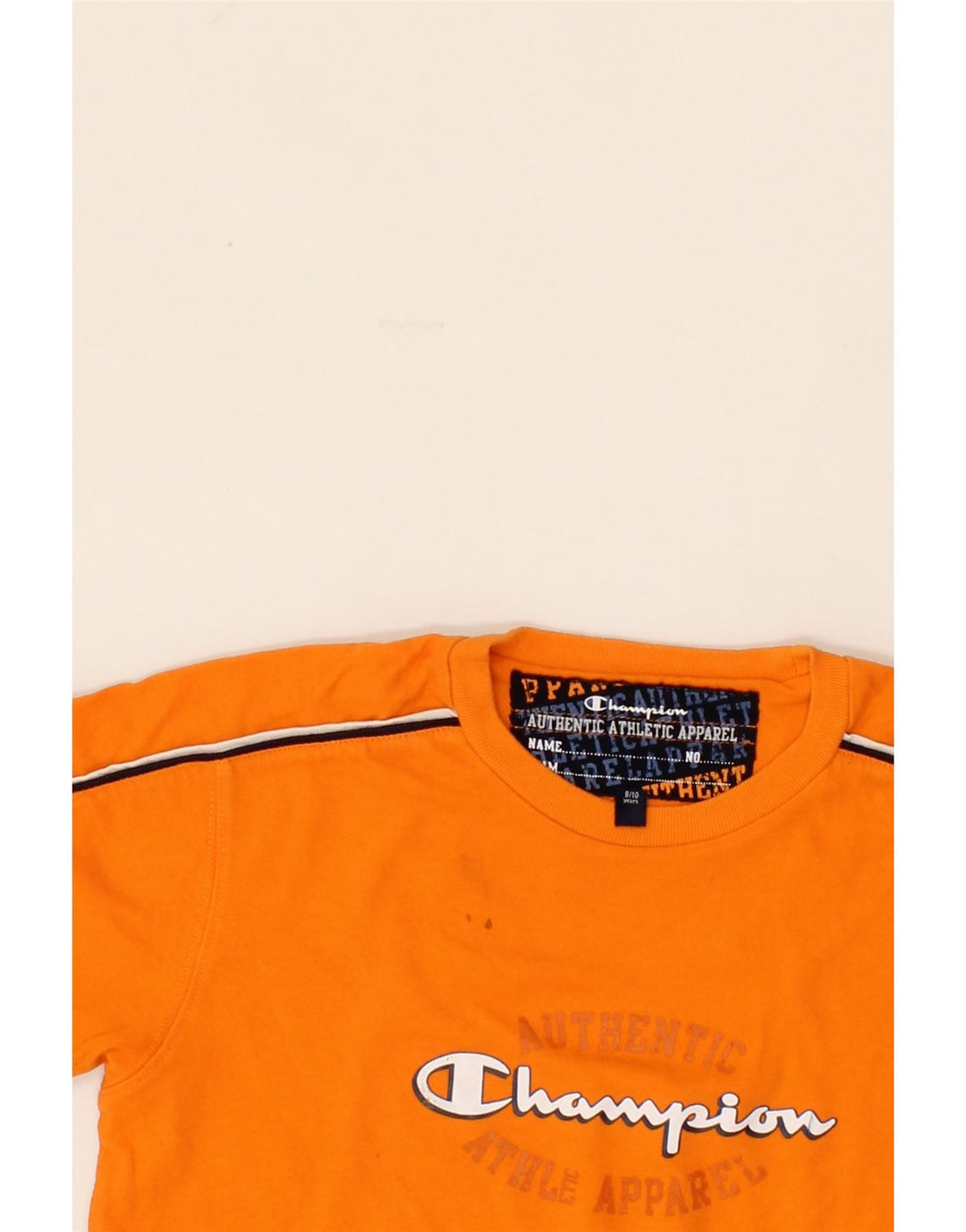 CHAMPION Boys Graphic T-Shirt Top 9-10 Years Medium Orange Cotton Vintage Champion and Second-Hand Champion from Messina Hembry 