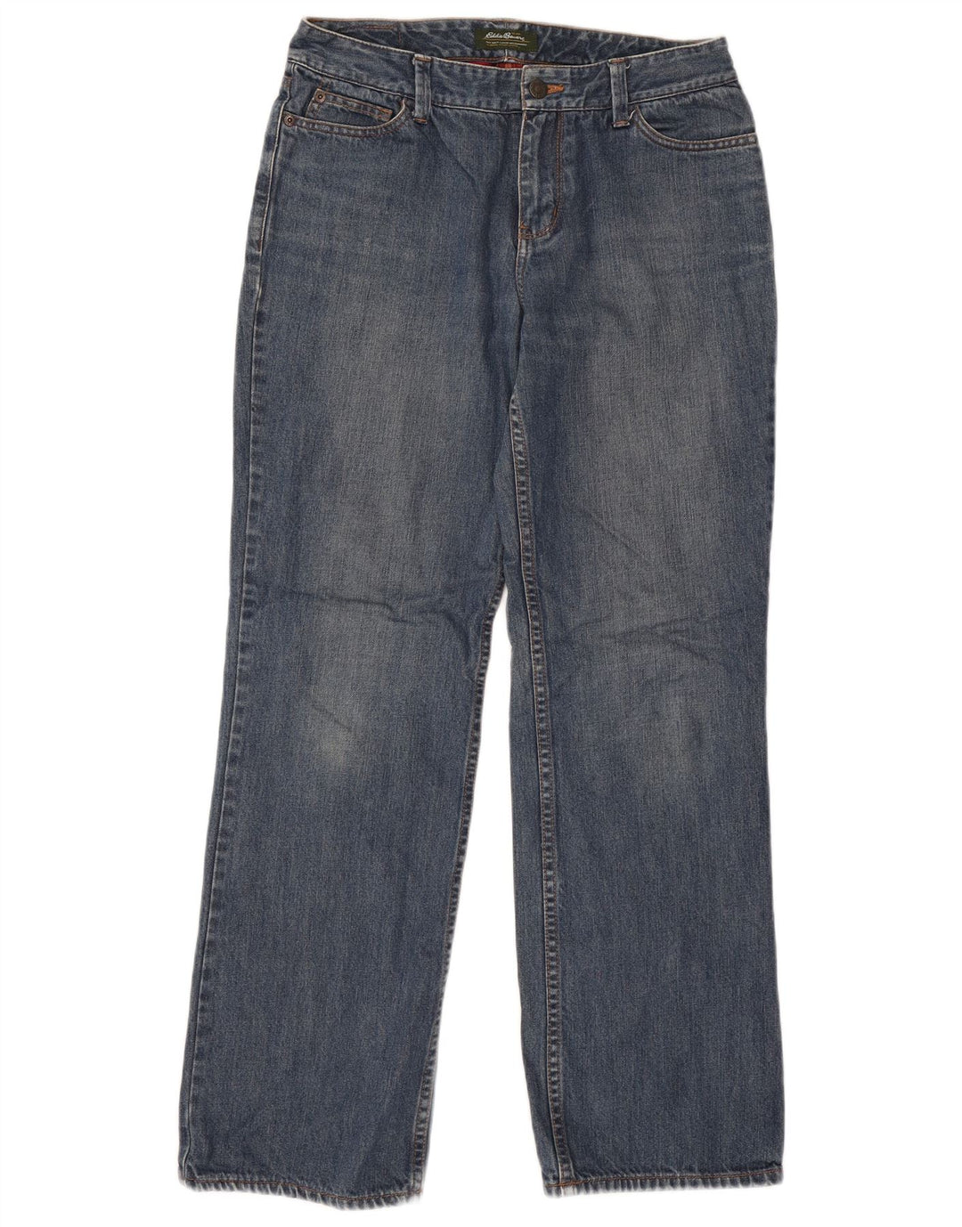 EDDIE BAUER Womens Straight Jeans US 6 Medium W30 L30 Blue Cotton