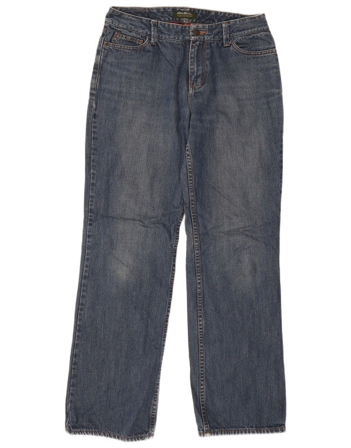 EDDIE BAUER Womens Straight Jeans US 6 Medium W30 L30 Blue Cotton