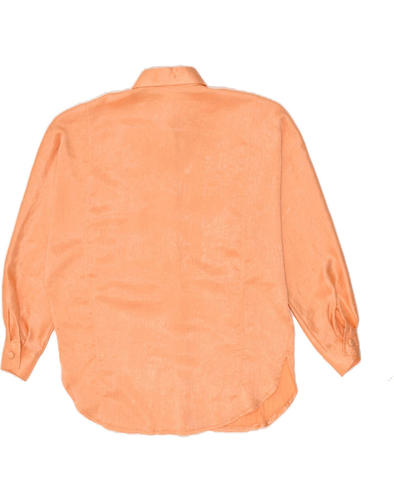 TRU Womens Longline Oversized Shirt Blouse EU 38 Medium Orange Polyester Vintage Tru and Second-Hand Tru from Messina Hembry 