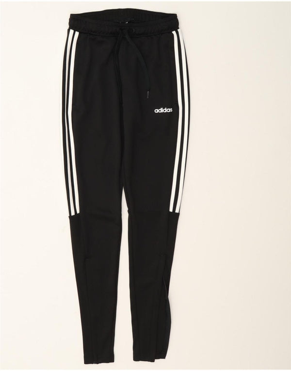 Adidas Womens Climalite Tracksuit Trousers UK 8/10 Small Black Polyester