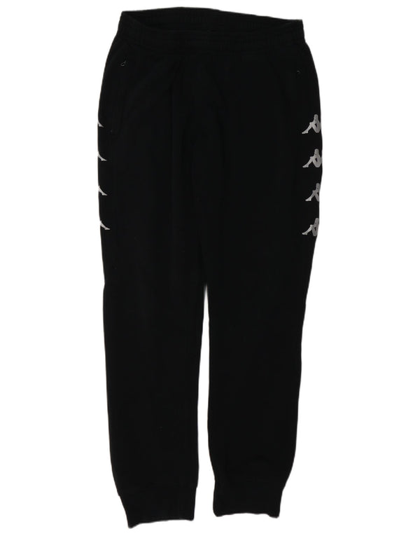 KAPPA Mens Graphic Tracksuit Trousers Joggers XL  Black Cotton