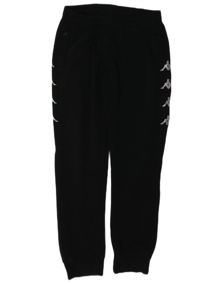 KAPPA Mens Graphic Tracksuit Trousers Joggers XL  Black Cotton
