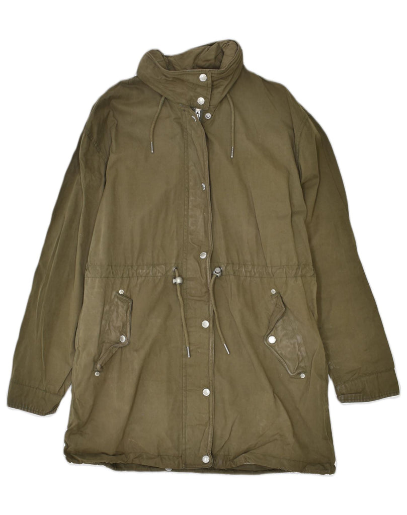 FAT FACE Womens Windbreaker Coat UK 12 Medium Khaki Cotton | Vintage | Thrift | Second-Hand | Used Clothing | Messina Hembry 