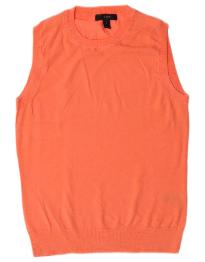 J. Crew Womens Vest Tank Top UK 10 Small Orange Cotton