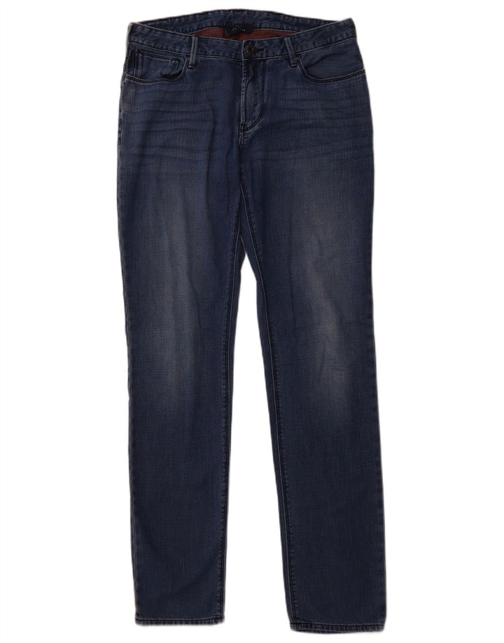 ARMANI Womens Slim Jeans W31 L34 Blue Cotton