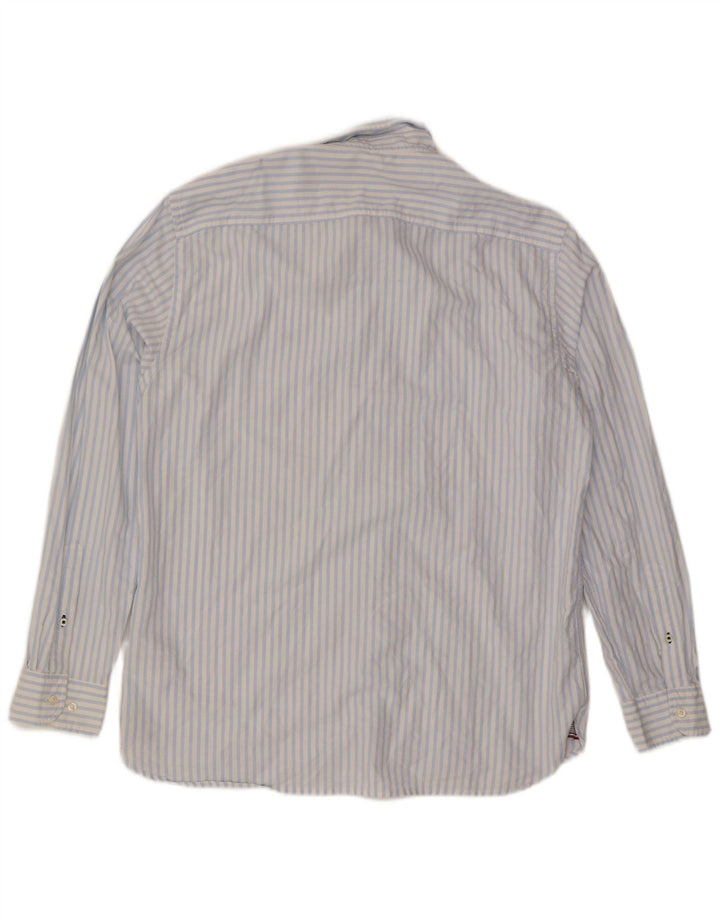 Tommy Hilfiger Mens Shirt XL Blue Pinstripe Cotton